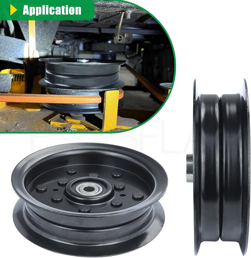 POSFLAG 2 Pack 532196106 Husqvarna Idler Pulley Replaces 197379 Idler Pulley Craftsman, 532197379 Husqvarna Idler Pulley, 532196106 Idler Pulley, 196106 for Husqvarna Z254, YTH22V46, LGT2654 Tractors - Image 5